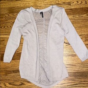 Mauve cardigan with mesh back